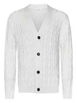 Кардиган с косами Cruciani, белый