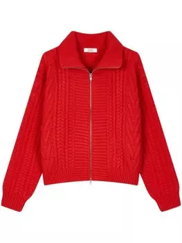 Кардиган с косами STUDIO TOMBOY, красный