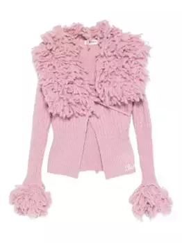 Кардиган с косами The Attico, розовый