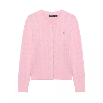Кардиган с косой вязкой Polo Ralph Lauren, розовый