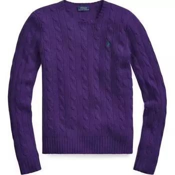 Кардиган с косой вязкой Polo Ralph Lauren, фиолетовый