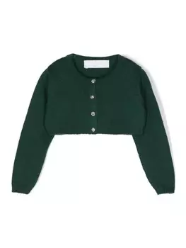 Кардиган с кристаллами Colorichiari, зеленый