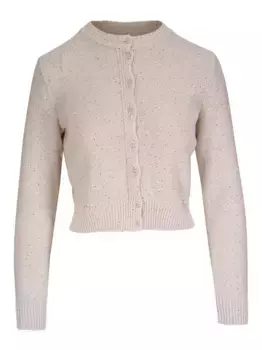 Кардиган с круглым вырезом Akris, нейтральный