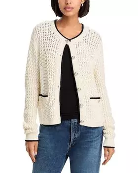 Кардиган с круглым вырезом Daria rag & bone, слоновая кость/кремовый