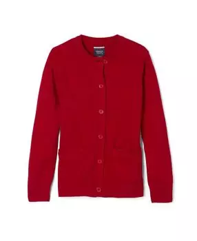 Кардиган с круглым вырезом и защитой от таблеток для маленьких девочек French Toast