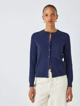 Кардиган с круглым вырезом John Lewis, средневековый синий