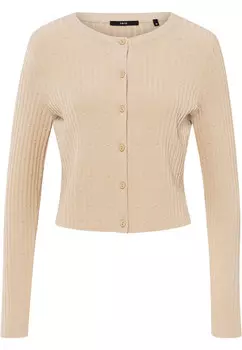 Кардиган с круглым вырезом Zero, бежевый