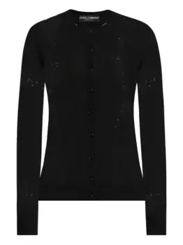 Кардиган с кружевными вставками DOLCE & GABBANA, черный