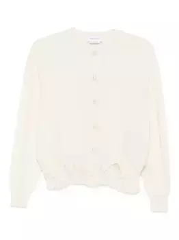 Кардиган с кружевом Alexander McQueen, нейтральный