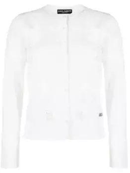 Кардиган с кружевом DOLCE & GABBANA, белый