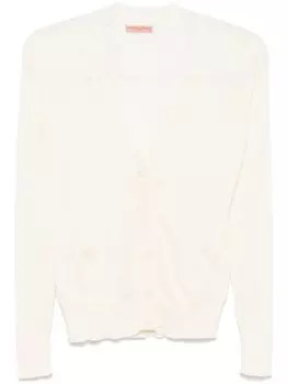 Кардиган с кружевом Ermanno Scervino, нейтральный цвет