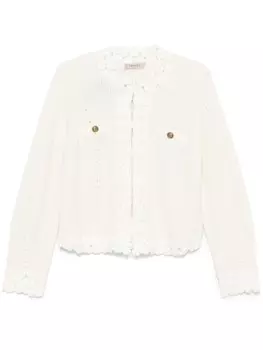 Кардиган с кружевом TWINSET, белый