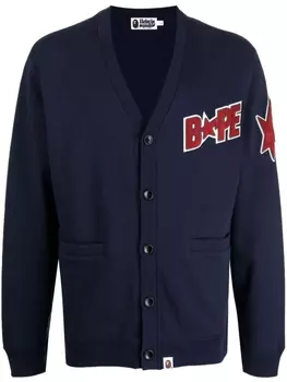Кардиган с логотипом A BATHING APE, синий