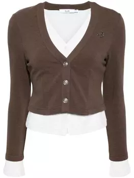 Кардиган с логотипом b+ab, коричневый