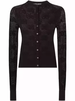 Кардиган с логотипом DG DOLCE & GABBANA, черный