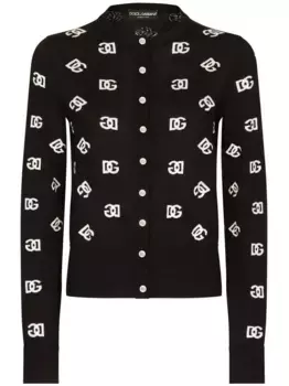 Кардиган с логотипом DG DOLCE & GABBANA, черный