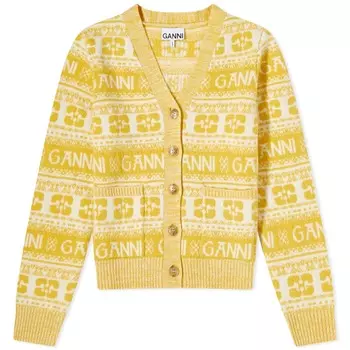 Кардиган с логотипом Ganni