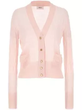 Кардиган с логотипом-интарсией Bally, розовый