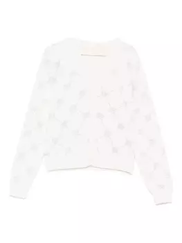 Кардиган с логотипом Miss Blumarine, нейтральный