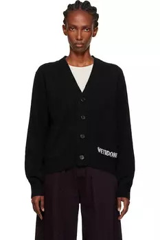 Кардиган с логотипом Pocket вязаный We11Done, черный