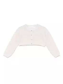 Кардиган с люрексом Colorichiari, нейтральный цвет