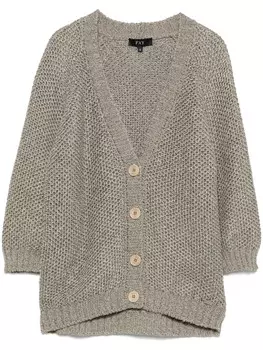 Кардиган с люрексом Fay, серый