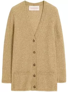 Кардиган с люрексом Valentino Garavani, золотой