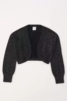 Кардиган с металлизированными деталями Abercrombie & Fitch, черный
