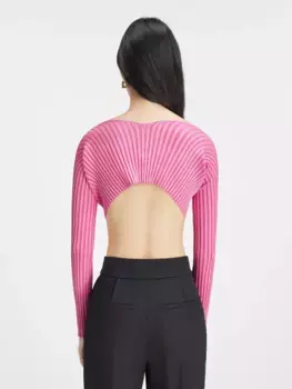 Кардиган с микро-шармом и логотипом Пралу Jacquemus, розовый