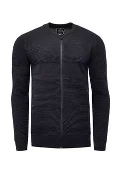 Кардиган с модным ребристым узором Rusty Neal, серый