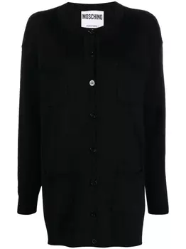 Кардиган с монограммой Moschino, черный