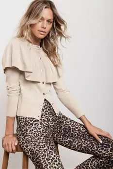 Кардиган с накидкой Mint Velvet, бежевый