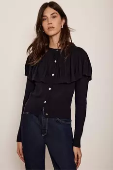 Кардиган с накидкой Mint Velvet, синий