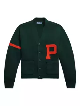 Кардиган с накладными карманами POLO RALPH LAUREN, зеленый