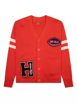 Кардиган с нашивкой-логотипом Human Made, красный