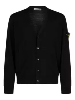 Кардиган с нашивкой-логотипом на пуговицах Stone Island, черный