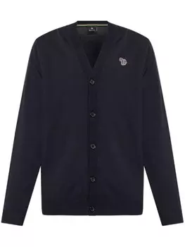 Кардиган с нашивкой «зебра» от PS Paul Smith, синий