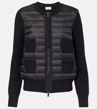 Кардиган с нижними панелями Moncler, черный