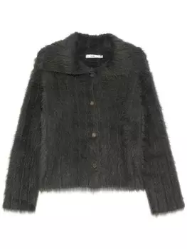 Кардиган с объемным воротником B+ab, серый