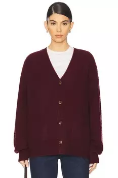 Кардиган с однотонным начесом Wao, цвет burgundy