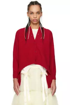Кардиган с открытой спинкой Simone Rocha, красный