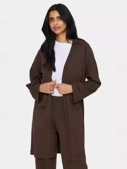 Кардиган с открытым вырезом kila Saint Tropez, цвет Dark Oak Melange