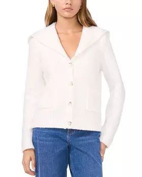 Кардиган с отложным воротником и V-образным вырезом 1.STATE, белый