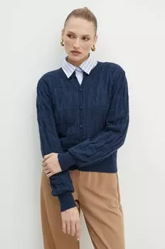 Кардиган с оттенком кашемира Twinset, фиолетовый