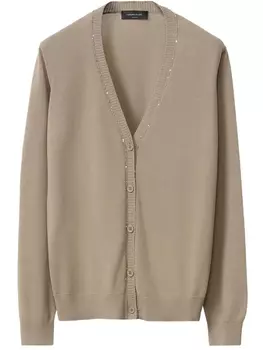 Кардиган с пайетками Fabiana Filippi, коричневый