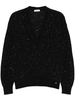 Кардиган с пайетками Herno, черный