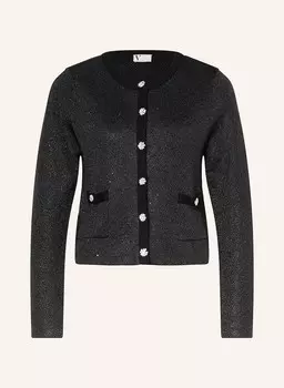 Кардиган с пайетками и драгоценными камнями V by Vera Mont, черный
