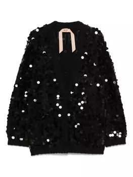 Кардиган с пайетками N21, черный