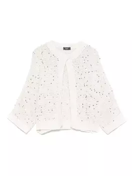 Кардиган с пайетками Peserico, нейтральный