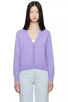 Кардиган с пчелами A.P.C., цвет lavande